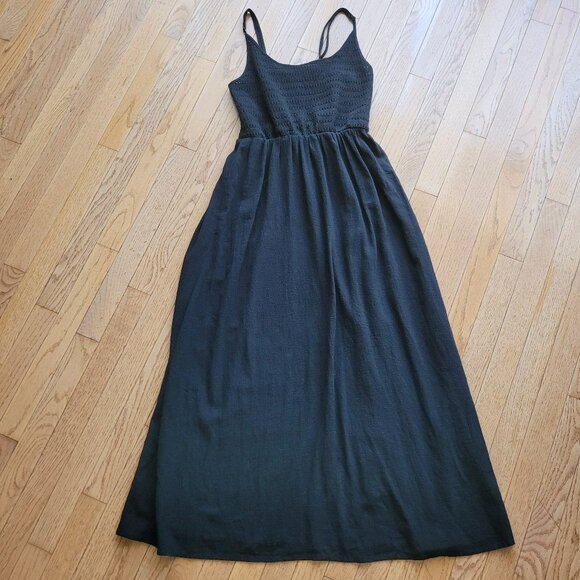 Mr. Buho Cotton Gauze Sundress Black Spaghetti Strap - Picture 1 of 10